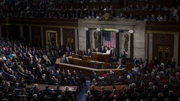 WASHINGTON, DC - FEBRUARY 05: President Donald Trump delivers the State of the Union address in the chamber of the U.S. House of Representatives at the U.S. Capitol Building on February 5, 2019 in Washington, DC. President Trump's second State of the Union address was postponed one week due to the partial government shutdown. Zach Gibson/Getty Images/AFP