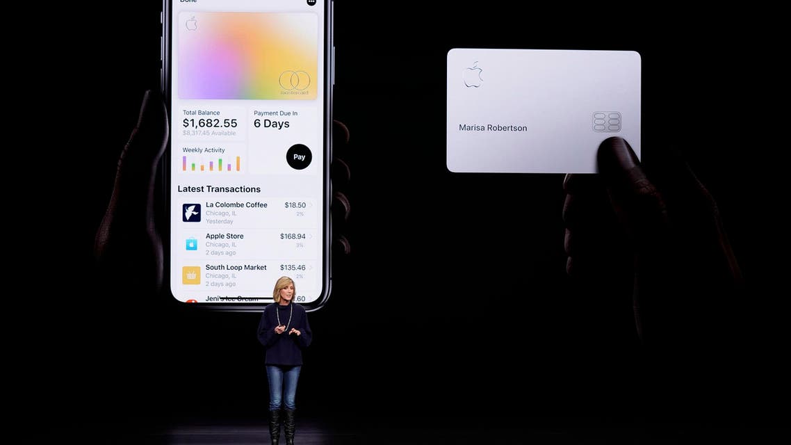 Jennifer Bailey, vice president of Apple Pay, speaks about the Apple Card at the Steve Jobs Theater (AP)