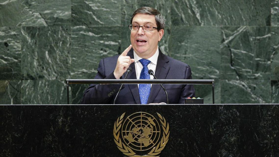Cuba's Foreign Minister Bruno Eduardo Rodriguez Parrilla speaks at the 74th United Nations (U.N.) General Assembly on September 28, 2019 in New York City. (AFP)