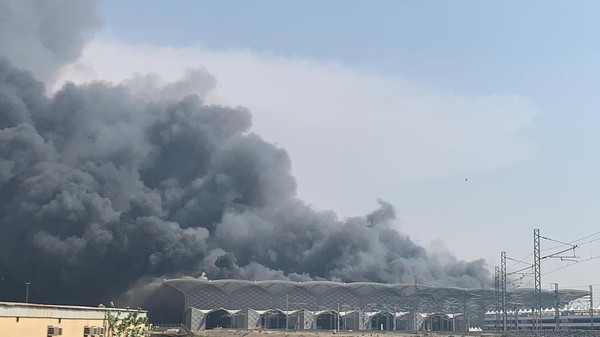 Saudi Civil Defense fully controls fire at Haramain high-speed rail station