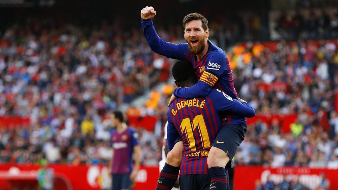 ميسي ديمبلي برشلونة