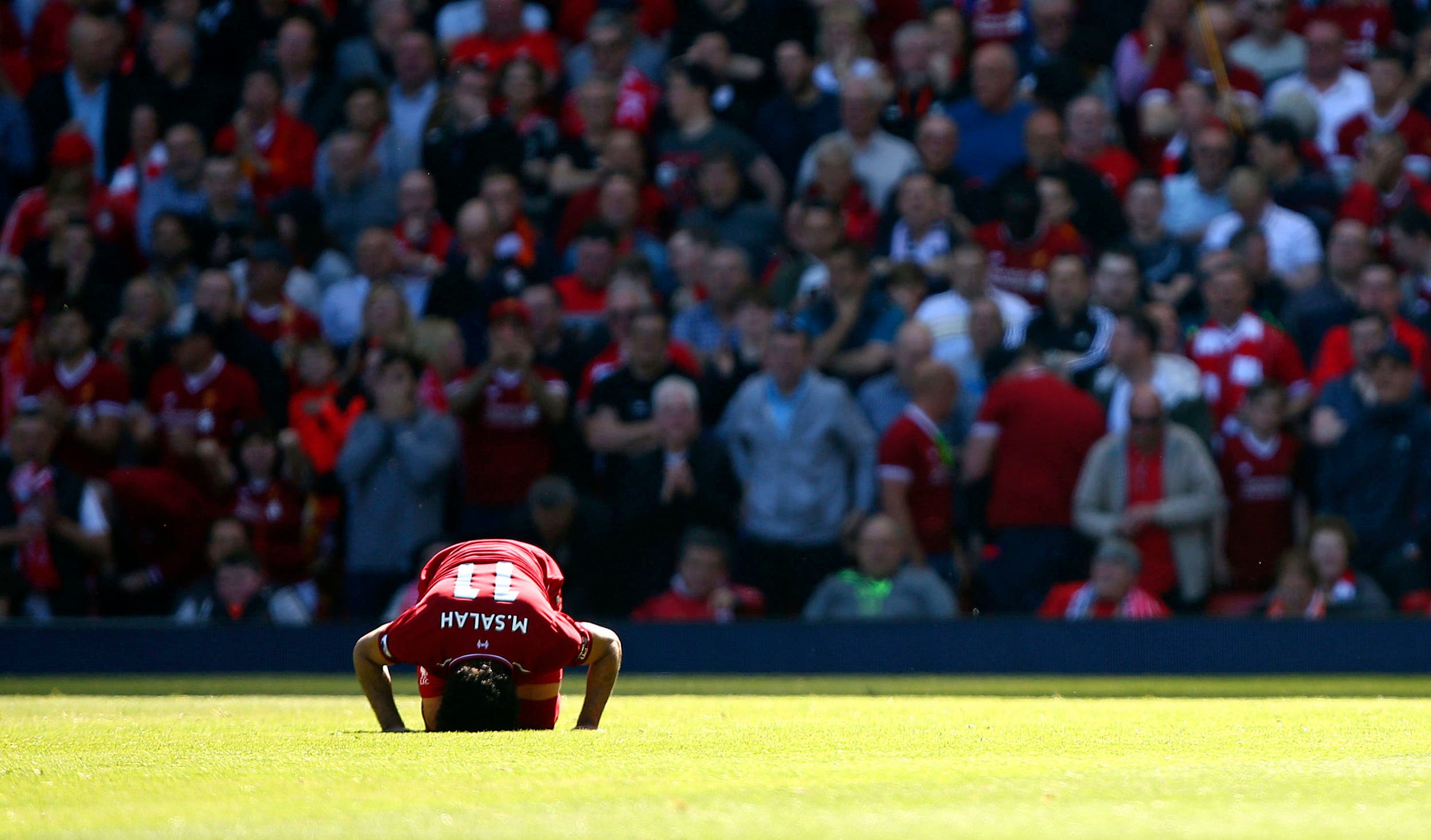 محمد صلاح مع فريقه ليفربول