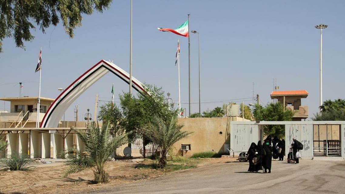 A picture taken on October 2, 2019, shows the Khosravi border crossing between Iraq and Iran. (AFP)