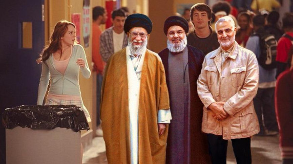 IDF edits photo to show Khamenei, Suleimani, and Nasrallah in ‘Mean Girls’ scene