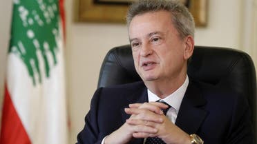 Lebanon’s Central Bank Governor Riad Salameh speaks to a reporter during an interview with AFP at his office in Beirut on December 15, 2017. (AFP)