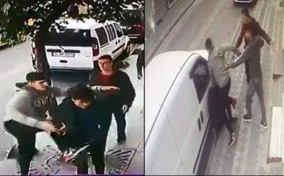 صورة متداولة على تويتر لاعتداء أتراك على مراهق سوري