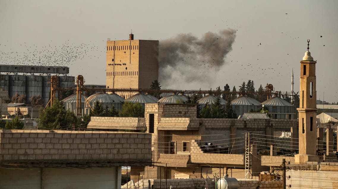 Smoke billows following Turkish bombardment on Syria's northeastern town of Ras al-Ain in the Hasakeh province along the Turkish border on October 9, 2019. (AFP)