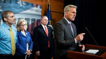House Republican Leader Kevin McCarthy (R-CA) speaks during a weekly news conference at the US Capitol in Washington. (Reuters)