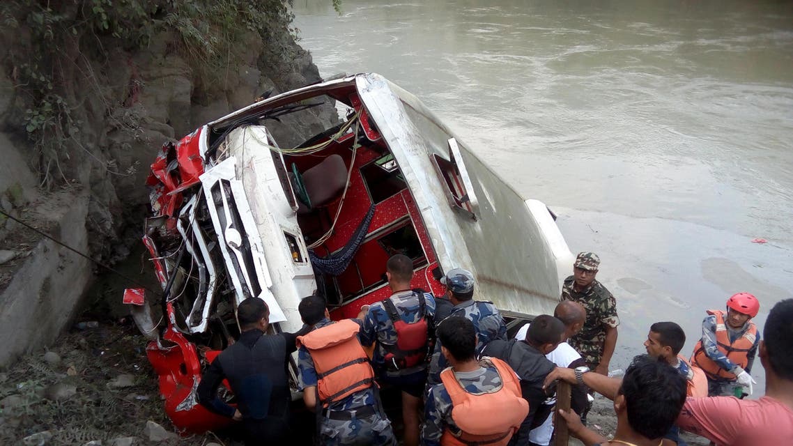 Nepal bus crash kills 11, injures over a hundred | Al Arabiya English