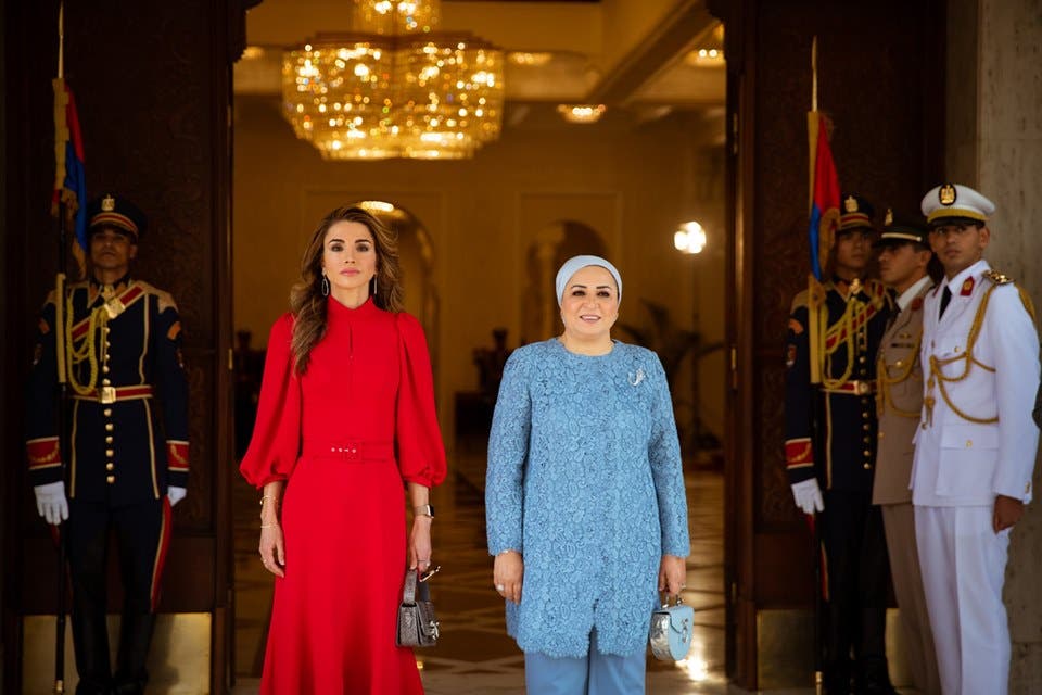 الملكة رانيا والسيدة المصرية الأولى إنتصار السيسي