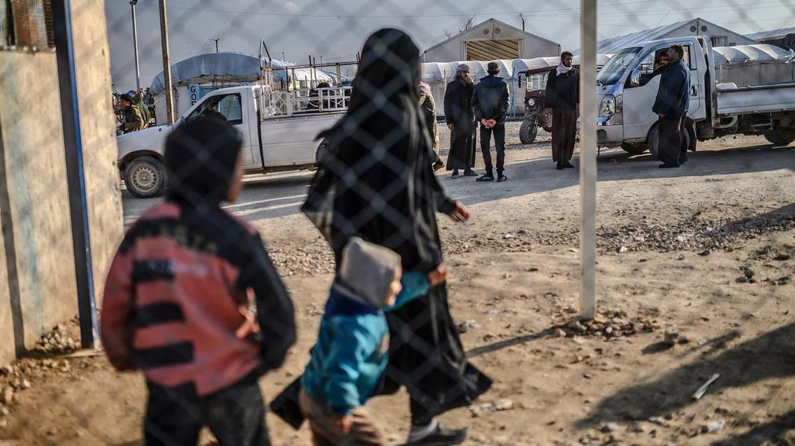 File photo of one a French woman, a wife of an ISIS fighter at al-Hol camp in al-Hasakeh governorate in northeastern Syria on February 17, 2019. (File photo: AFP)