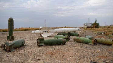 Abandoned military equipment is pictured at Tabqa air base in norther Syria’s Raqa region on October 16, 2019 as Syrian regime forces (unseen) deployed there. (AFP)