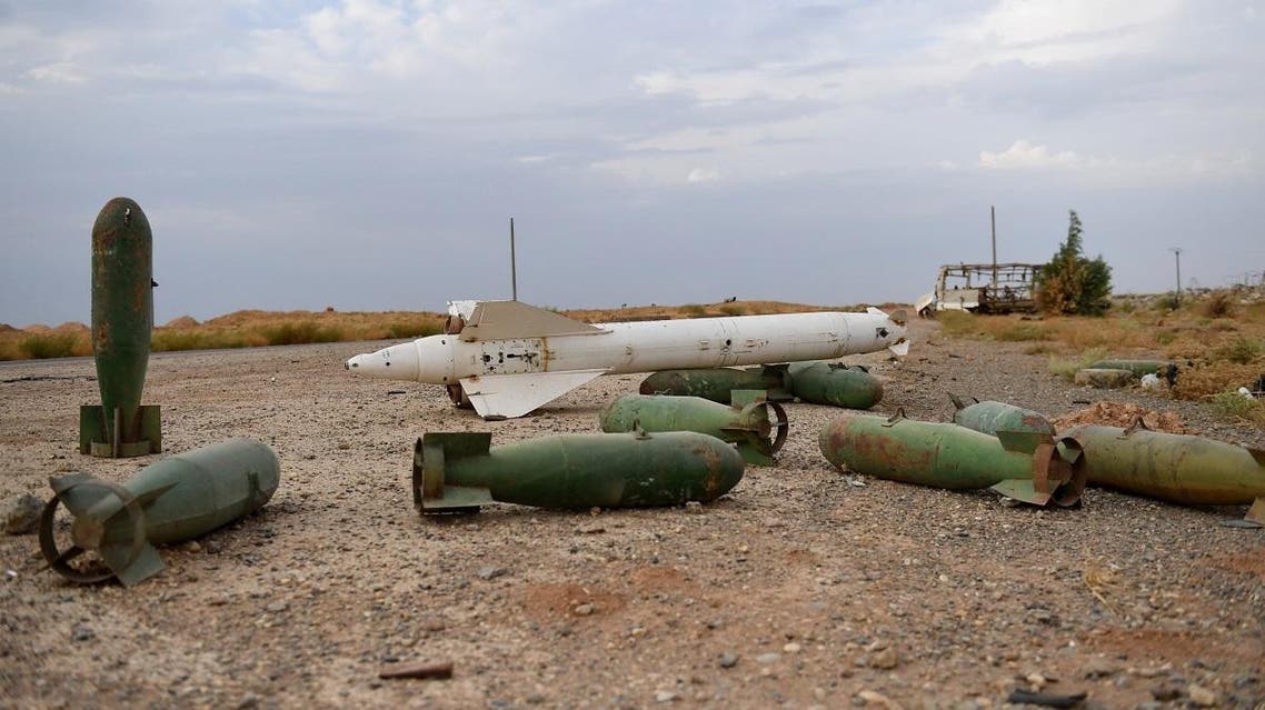 Abandoned military equipment is pictured at Tabqa air base in norther Syria’s Raqa region on October 16, 2019 as Syrian regime forces (unseen) deployed there. (AFP)