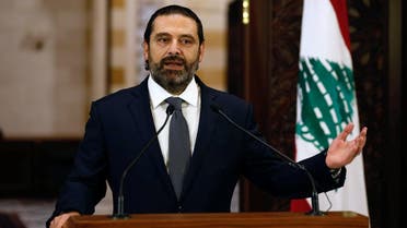 Lebanon's Prime Minister Saad al-Hariri speaks during a news conference in Beirut, Lebanon October 18, 2019. REUTERS/