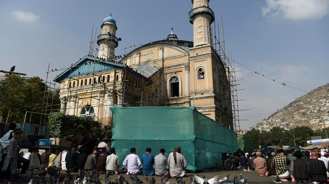 Afghan Muslim men offer Eid al-Adha prayers at Shah-e-Do Shamshira mosque in Kabul. AFP
