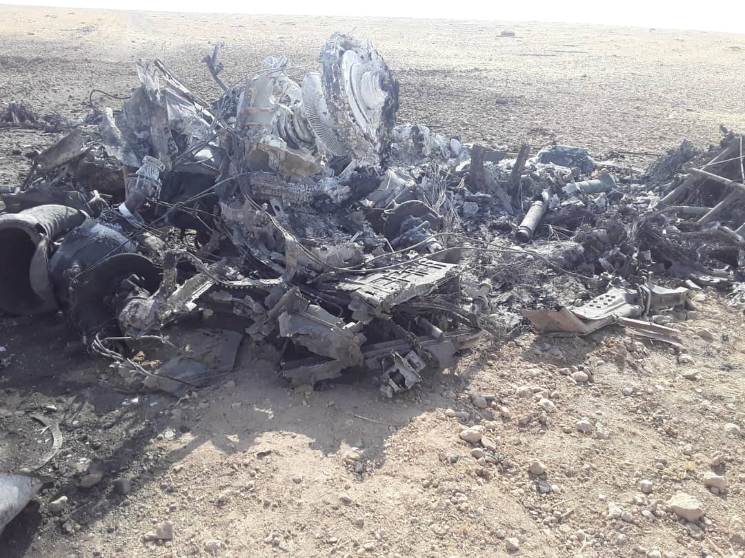 صورة إسقاط طائرة تركية في تل أبيض