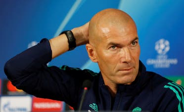 Real Madrid coach Zinedine Zidane during a press conference. (Reuters)