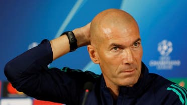 Real Madrid coach Zinedine Zidane during a press conference. (Reuters)