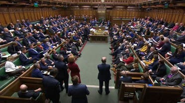British Prime Minister Boris Johnson speaking in the House of Commons, London during the debate for the European Union Withdrawal Agreement Bill: Second Reading. Tuesday, Oct. 22, 2019. (AP)