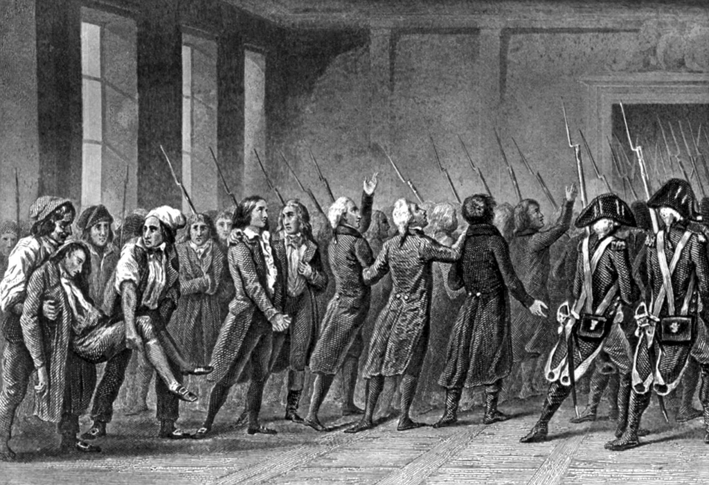 صورة تخيلية تجسد عملية اعتقال النواب الجيرونديين