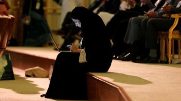 Saudi woman on cell -Reuters