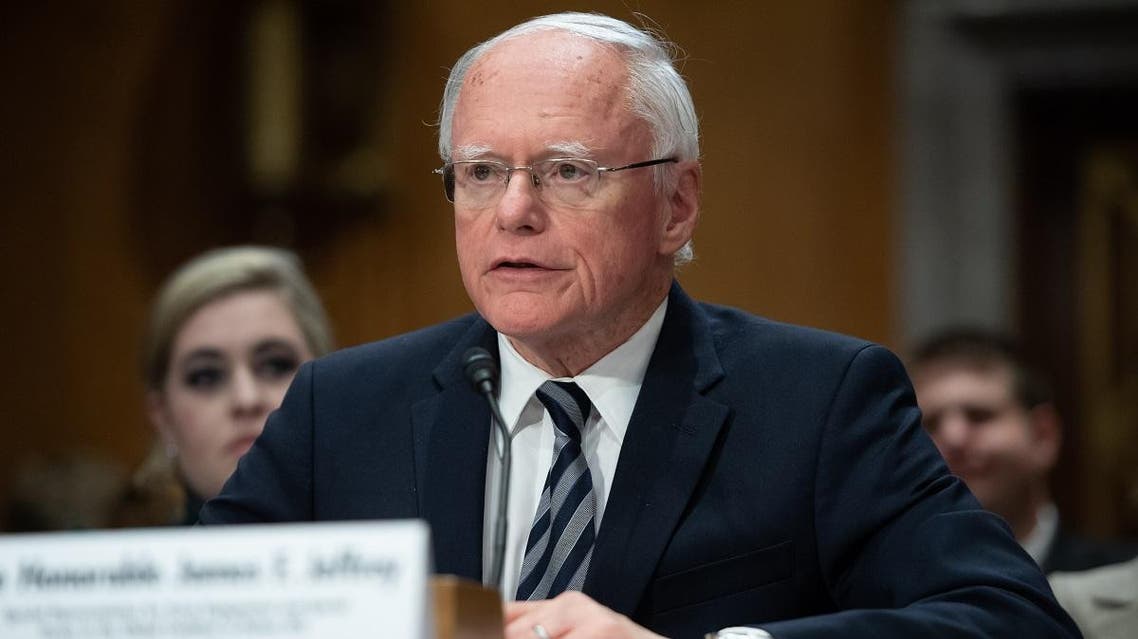 James Jeffrey, State Department special representative for Syria engagement and special envoy to the Global Coalition to Defeat ISIS, testifies about Turkey's actions in Syria during a Senate Foreign Relations Committee hearing on Capitol Hill in Washington, DC, October 22, 2019. (AFP)