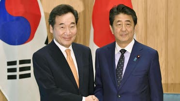 South Korea's Lee Nak-yon and Japan's Shinzo Abe meet - Reuters