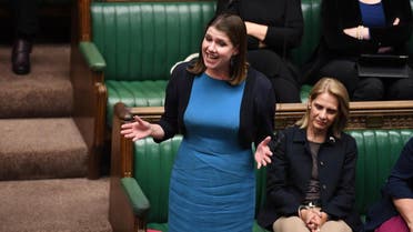 Liberal Democrat leader Jo Swinson speaks at the House of Commons in London. (Reuters)