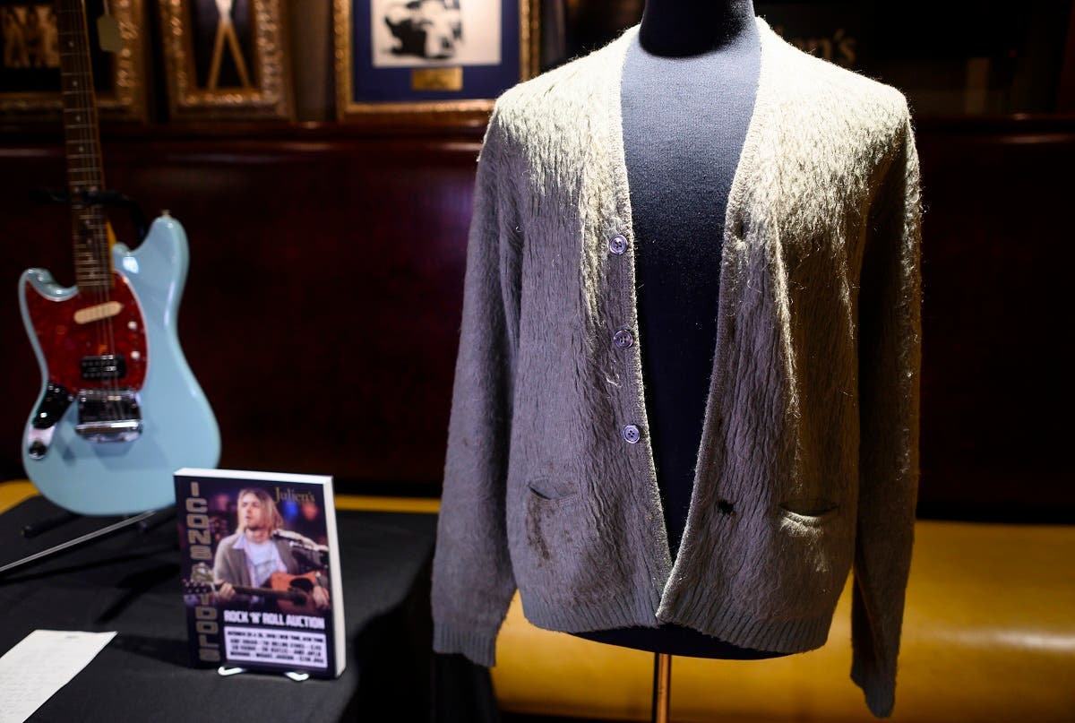 Kurt Cobain's cigarette-burned sweater sells for $334,000