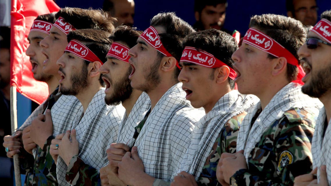 Iranian members of the Basij militia الباسيج AFP