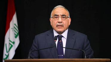 Iraqi Prime Minister Adel Abdul Mahdi gives a televised speech in Baghdad,Iraq October 9, 2019. Iraqi Prime Minister Media Office/Handout via REUTERS