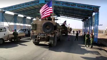 U.S. military convoy seen patrolling Syrian border town of Qahtaniyah on October 31, 2019. (Reuters)