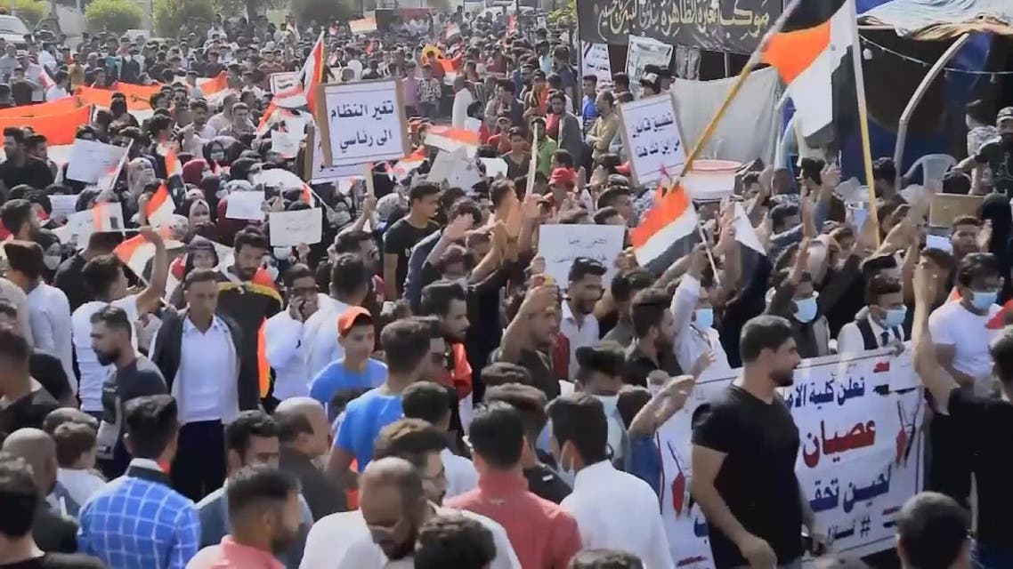 THUMBNAIL_ إضرابات في بغداد وجنوب العراق للمطالبة بإسقاط النظام