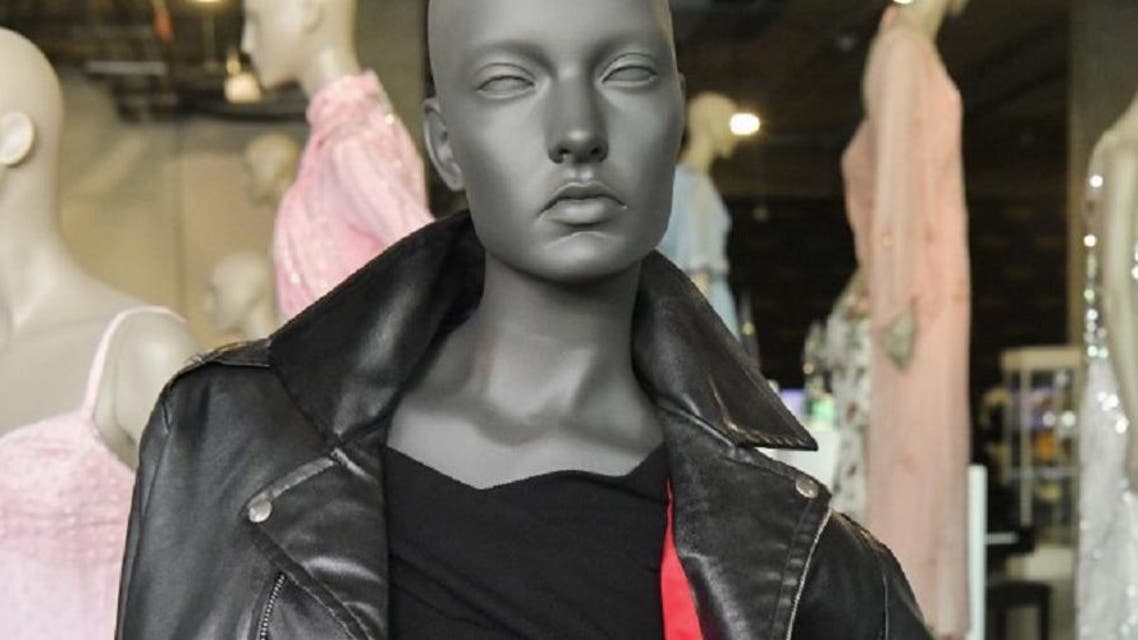 Olivia Newton-John ‘Grease’ costuming on display at the VIP reception for upcoming “Property of Olivia Newton-John Auction Event” at Juliens Auctions in Beverly Hills, California. (AFP)