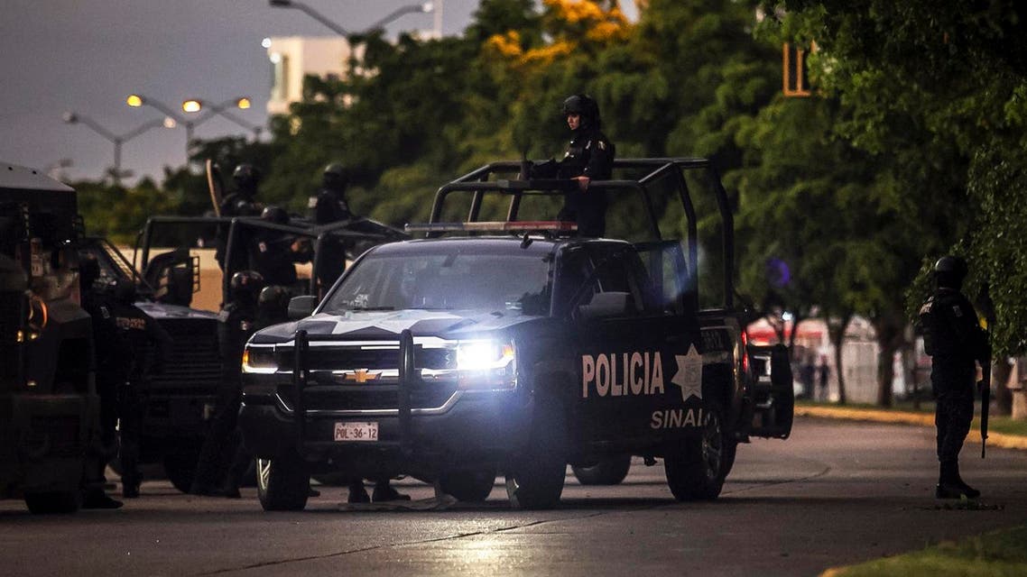 Mexican police patrol in a street of Culiacan, state of Sinaloa, Mexico. (File photo: AFP)