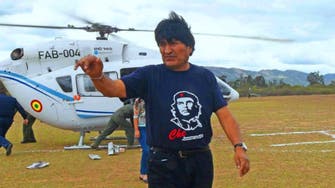 شاهد الهليكوبتر تتعطل بالجو وتكاد تقتل الرئيس البوليفي