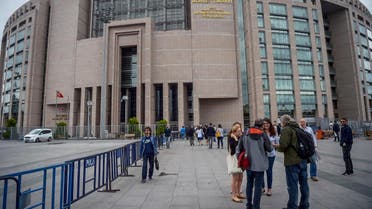 International observers outside Istanbul courthouse where the trial of Turkish journalists took place on June 19, 2017. (File photo: AFP)