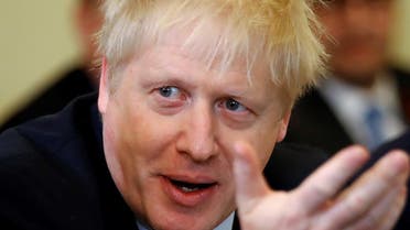 Britain's Prime Minister Boris Johnson holds a meeting of the cabinet inside number 10 Downing Street in central London. (Reuters)