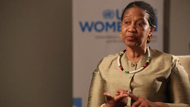 Phumzile Mlambo-Ngcuka, United Nations Under-Secretary-General and Executive Director of U.N. Women, speaks during an interview with The Associated Press in Sarajevo, Bosnia-Herzegovina, Tuesday, Nov. 5, 2019. (AP)