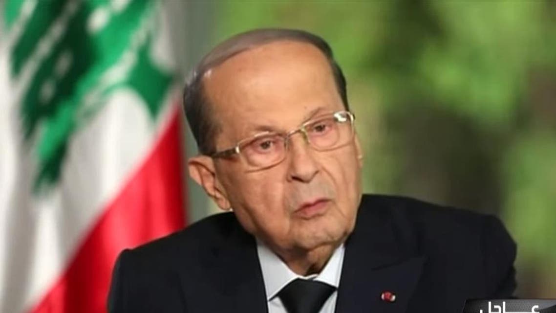Lebanese President Michel Aoun during a meeting with the press on November 12, 2019. (Screengrab) 