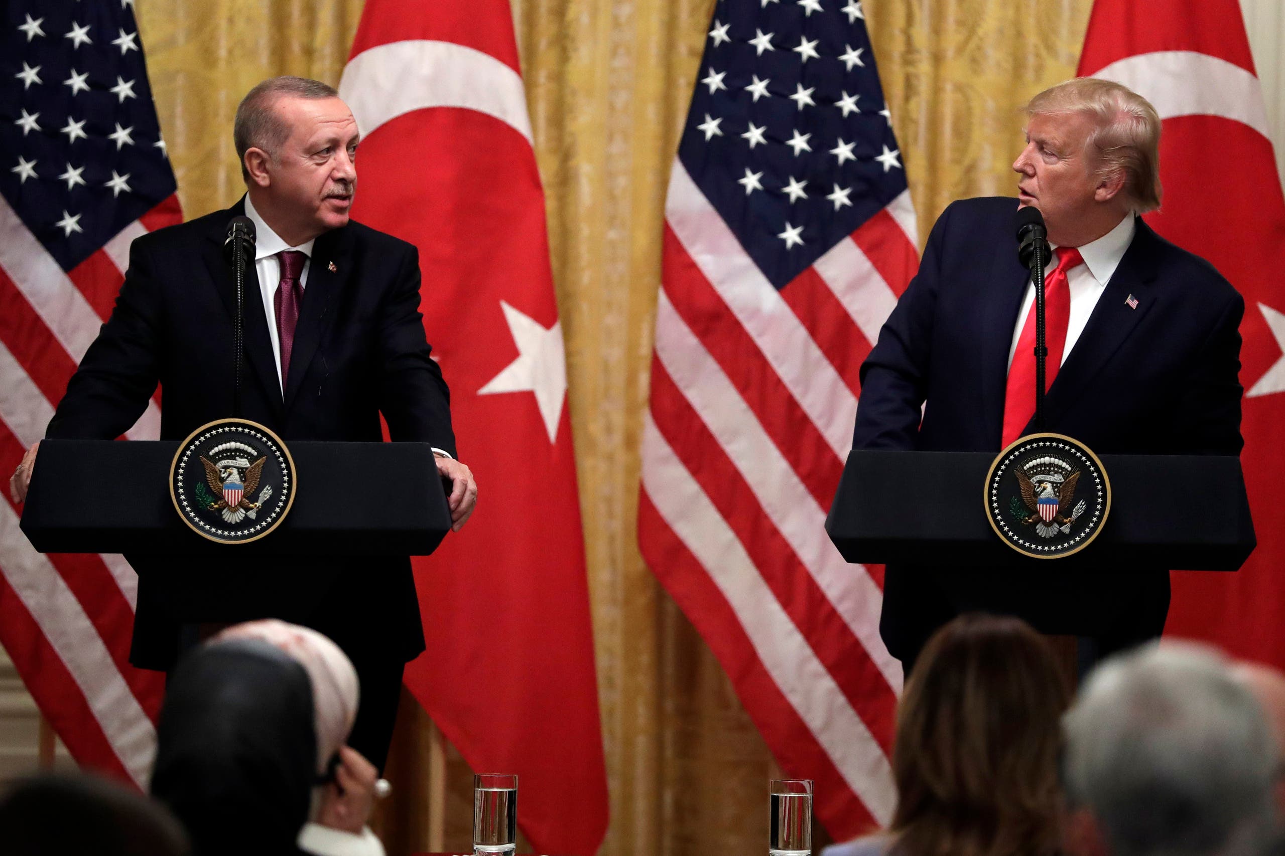 President Donald Trump speaks during a news conference with Turkish President Recep Tayyip Erdogan at the White House on Nov. 13, 2019, in Washington. (AP)
