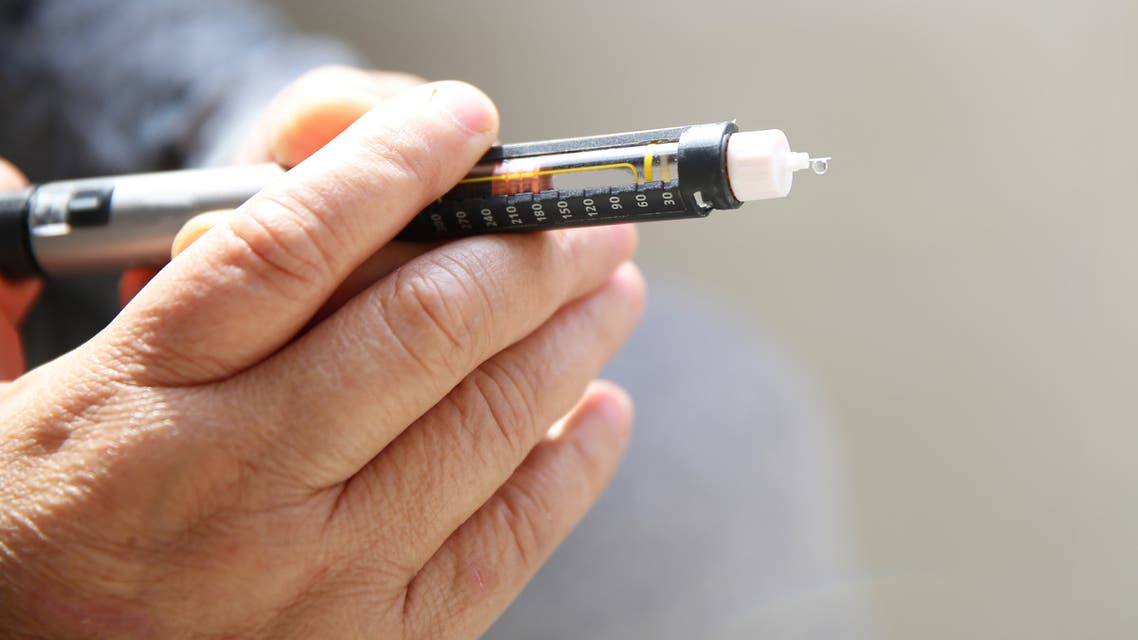 Insulin pen stock photo