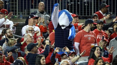 Washington Nationals baseball fans take part in the “Baby Shark” song. (File photo: AFP)