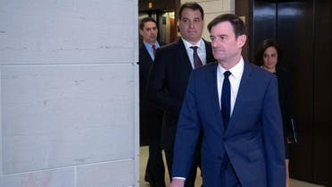 David Hale, Under Secretary of State for Political Affairs, arrives for a closed hearing in the impeachment inquiry at the US Capitol in Washington, DC, on November 6, 2019. (AFP)