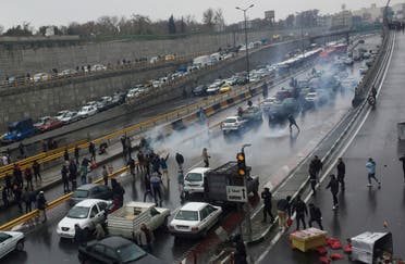 من احتجاجات طهران في نوفمبر