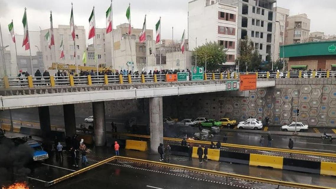 Iranian authorities say leaders of the protests in which police stations were attacked, petrol pumps torched and shops looted have been arrested. (Supplied)