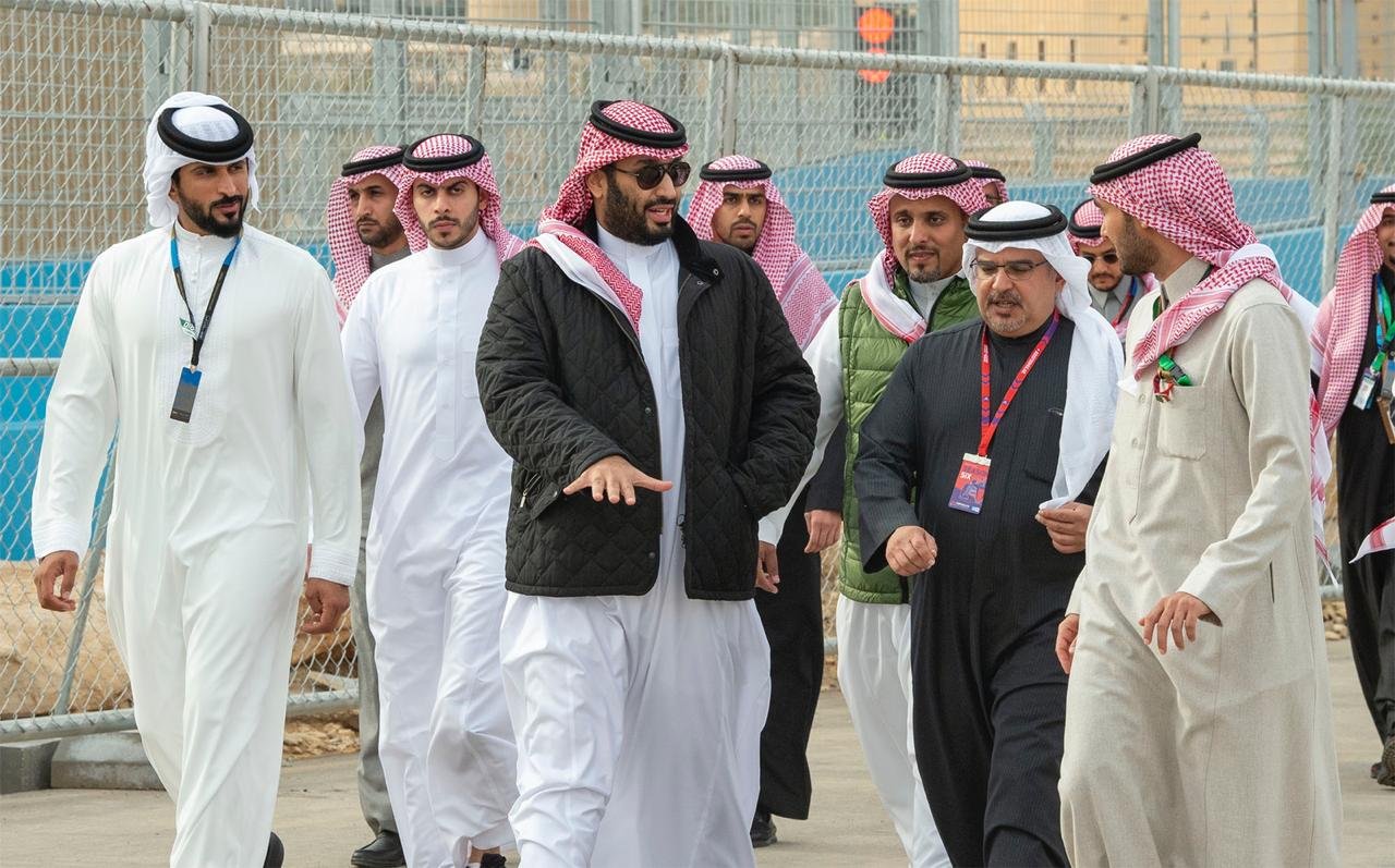 Saudi Crown Prince Mohammed bin Salman at ABB Formula E (SPA Twitter)