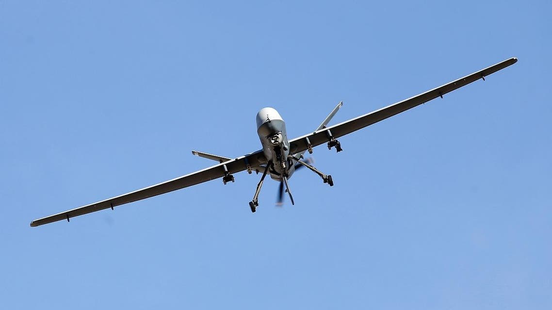 file photo taken on November 17, 2015, an MQ-9 Reaper remotely piloted aircraft (RPA) flies by during a training mission at Creech Air Force Base in Indian Springs, Nevada. (AFP)