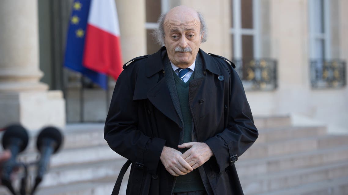 Walid Jumblatt Elysee Palace Paris June 2014 AFP