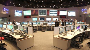 Engineers work at the main control room of the European Space Operations Centre (ESOC) of the European Space Agency (ESA) in Darmstadt, western Germany, during the controlled descent of the ESA space probe Rosetta onto the surface of Comet 67P/Churyumov-Gerasimenko, on September 30, 2016. Europe's Rosetta spacecraft was headed for a mission-ending crash on the comet it has stalked for two years, a dramatic conclusion to a 12-year odyssey to demystify our Solar System's origins.